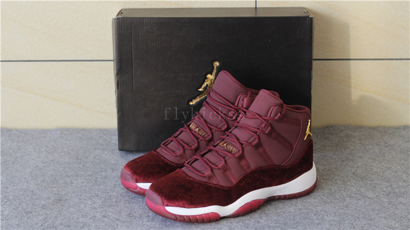 Authentic Air Jordan 11 Velvet Night Maroon High